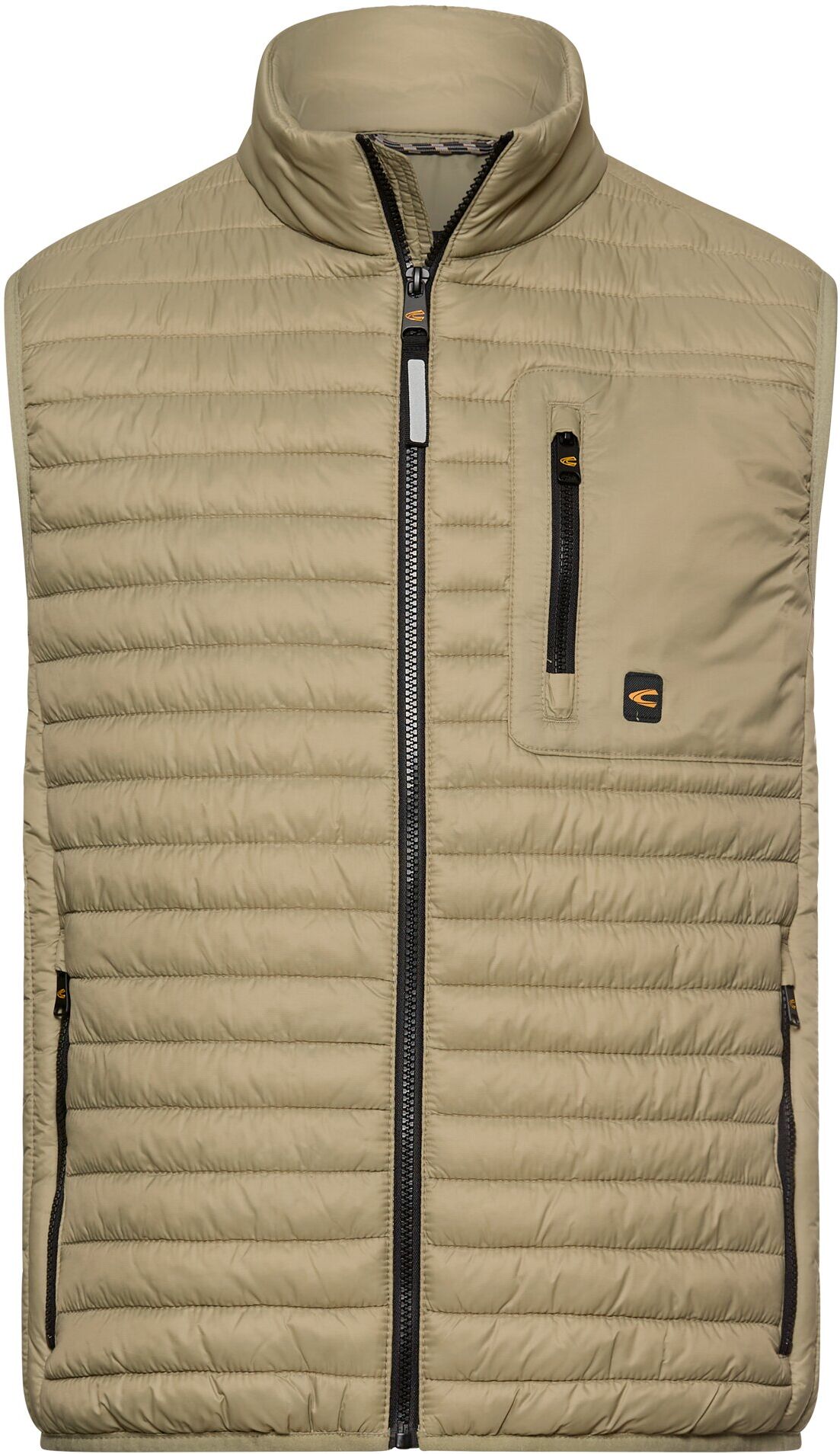 Steppweste CAMEL ACTIVE, Herren, Gr. XXL, khaki, Steppware, Obermaterial: 100% Polyamid, unifarben, normal hüftbedeckend, Rundhals, Westen Steppweste, mit Stehkragen und Reissverschluss khaki XXL