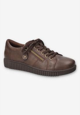 Women's Novie Platform Sneaker by Easy Street in Brown (Size 7 M)
