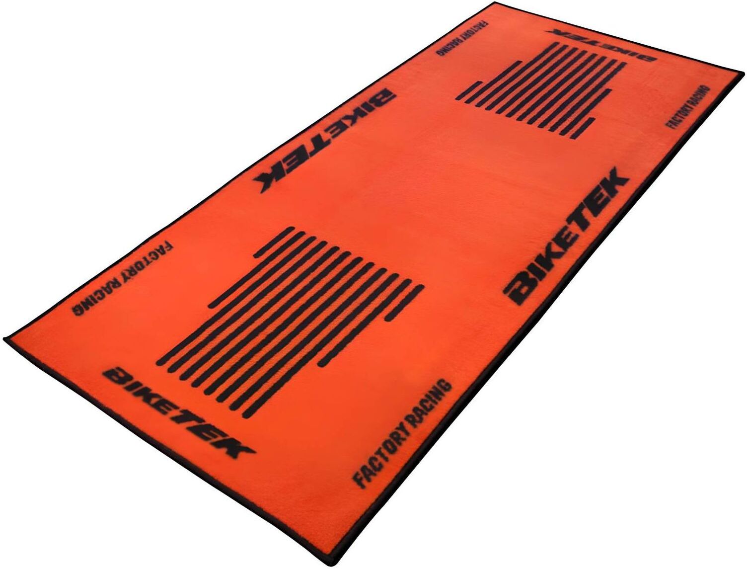 Biker Outfit Motorradteppich Orange Race Werkstatt Garagenmatte