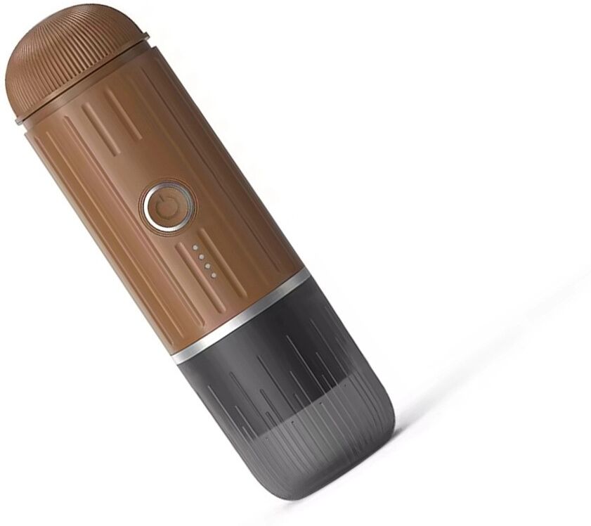INF Mobiler elektrischer Espressokocher mit Mahlwerk, kompatibel mit Nespresso Kapseln, 19bar Druck Kaffee