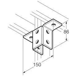 Legrand SB700 T-Ankerwinkel tauchfeuerverzinkt C41x41