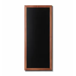 Kreidetafel Holz, flacher Rahmen, teak, 56x120