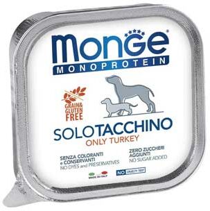 Monge Monoprotein Dog Vaschetta Multipack 24x150G TACCHINO