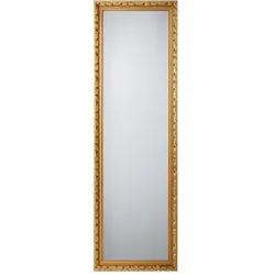 Wandspiegel Holzspiegel Ganzkörperspiegel Barock goldfarben Flurspiegel H 150 cm