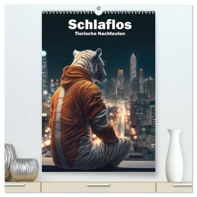 Schlaflos Tierische Nachteulen (hochwertiger Premium Wandkalender 2027 DIN A2 hoch), Kunstdruck in Hochglanz