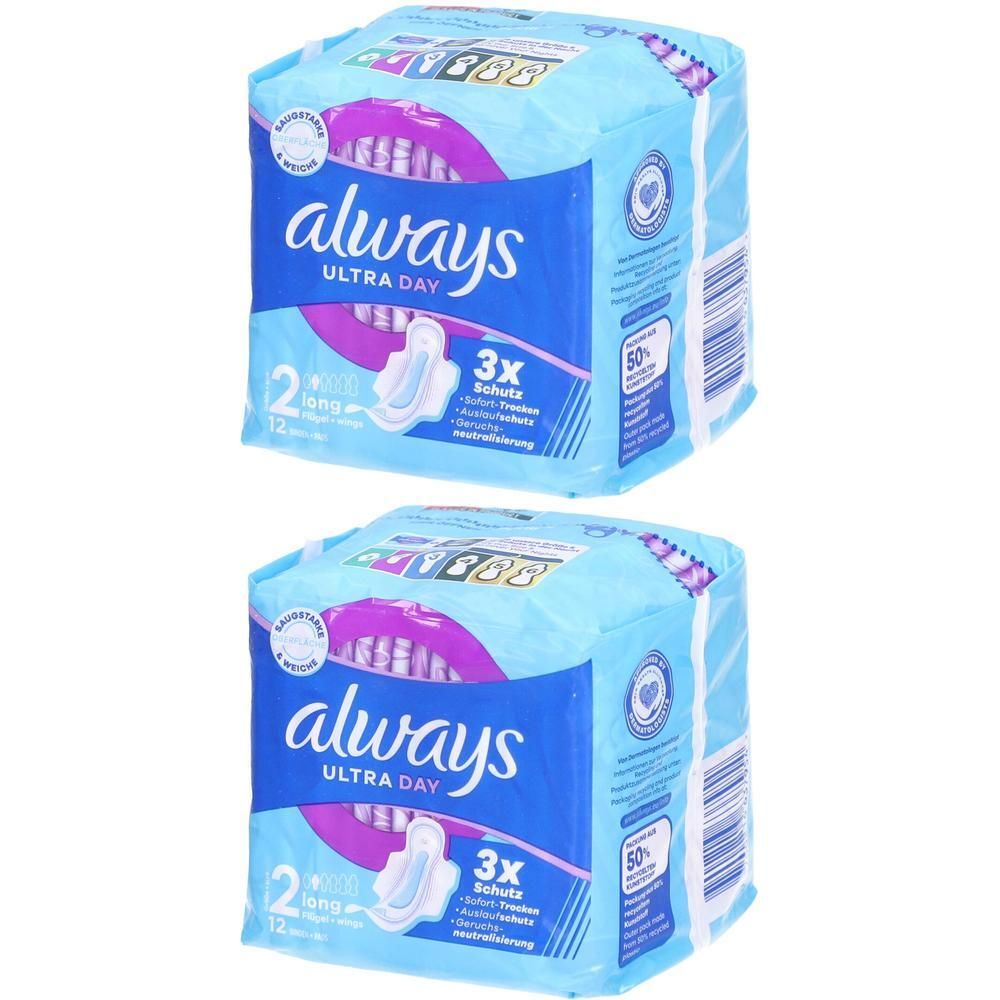 Always Ultra Binden long mit Flügeln 2x 2x12 St