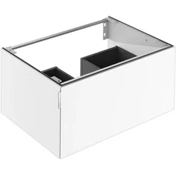 KEUCO EDITION 11 ART Waschtischunterschrank, 1 Frontauszug, 800x350x490mm, mit LED-Beleuchtung, 32511840801, Korpus/Front: Weiß Glas satiniert / Weiß Glas satiniert