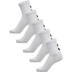 5er Pack hummel hmlMAKE My Day Freizeitsocken Kinder 9801 - bright white 32-36