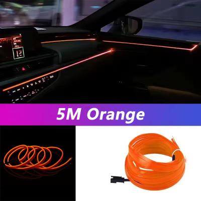 Inspired Finds 16.40ft USB Powered Car Interior LED Strip Light Flexible Neon Ambient Lighting orange cigarette Drive