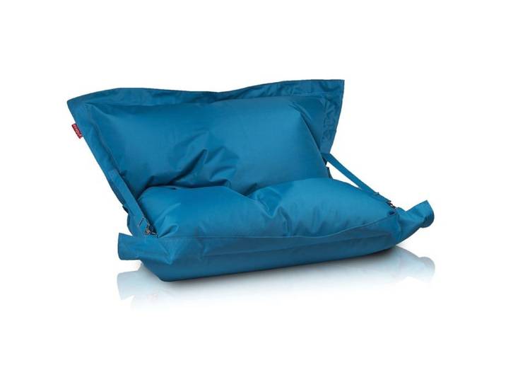 Pouf coussin géant avec sangles siège rembourré en polyester imperméable assise confortable EPS intérieur extérieur Bleu Nc6 M
