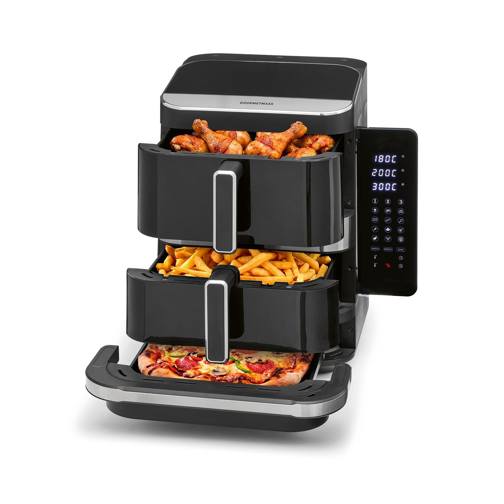 GOURMETmaxx Heißluft-Fritteuse 2800W schwarz