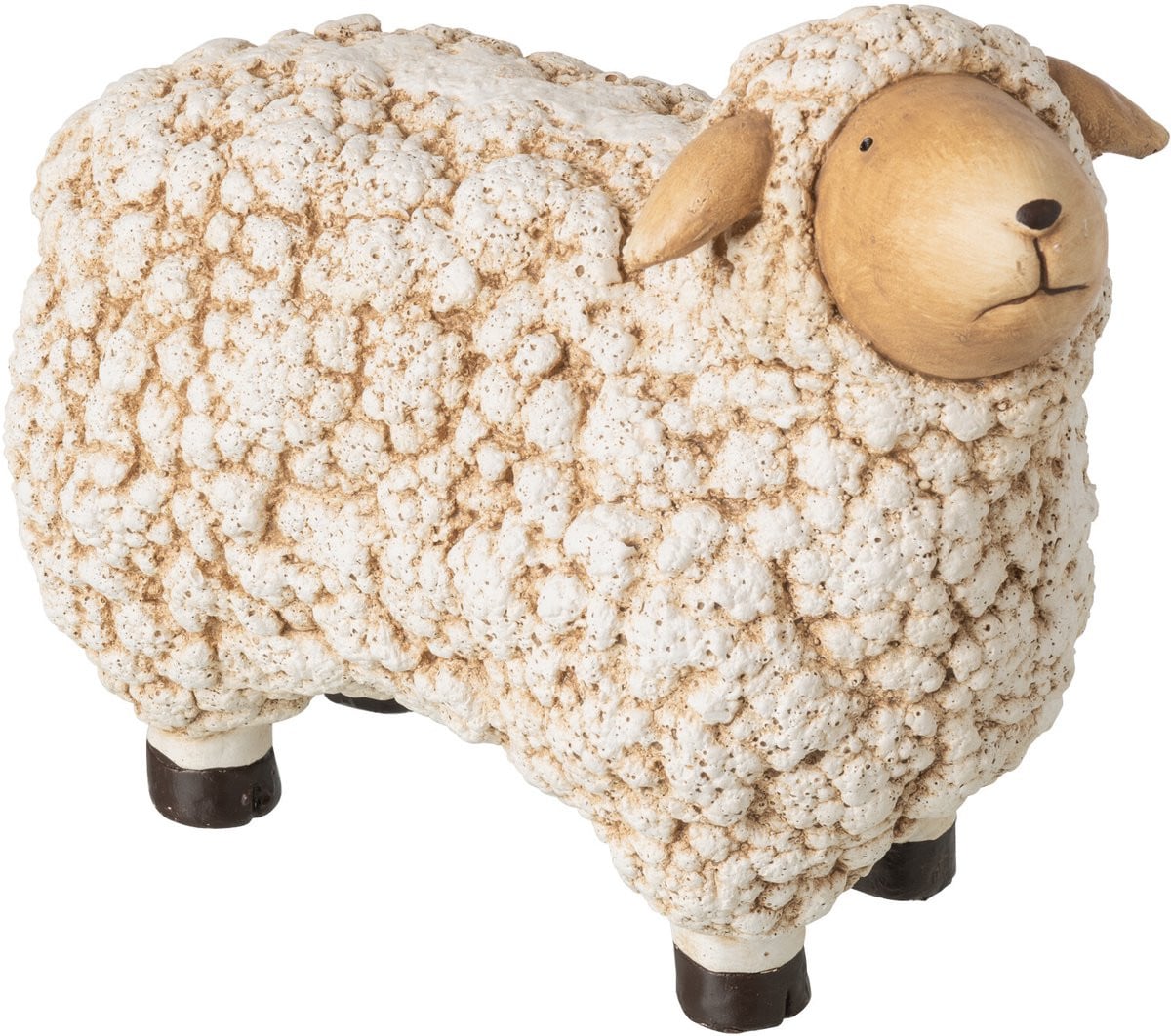 J-Line Decoratief Figuur Schaap - Magnesium - Beige - Small