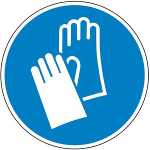 Abtec Hinweisschild ISO 7010 M009, Folie, Ø 20 cm, Gebotszeichen, Handschutz benutzen