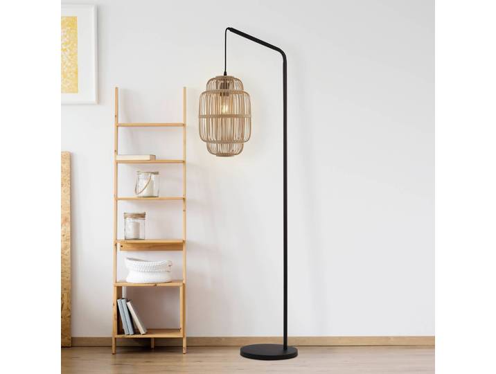 Searchlight Stehlampe X Java, schwarz, für Wohn- / Esszimmer, Metall, Stehlampe
