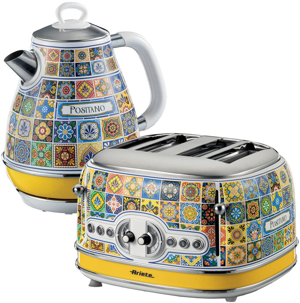 Ariete Positano 1.7L Kettle & 4 Slice Toaster Multi