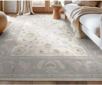 Well Woven Ushak Konya Updated Traditional Pastel Flat-Weave Area Rug