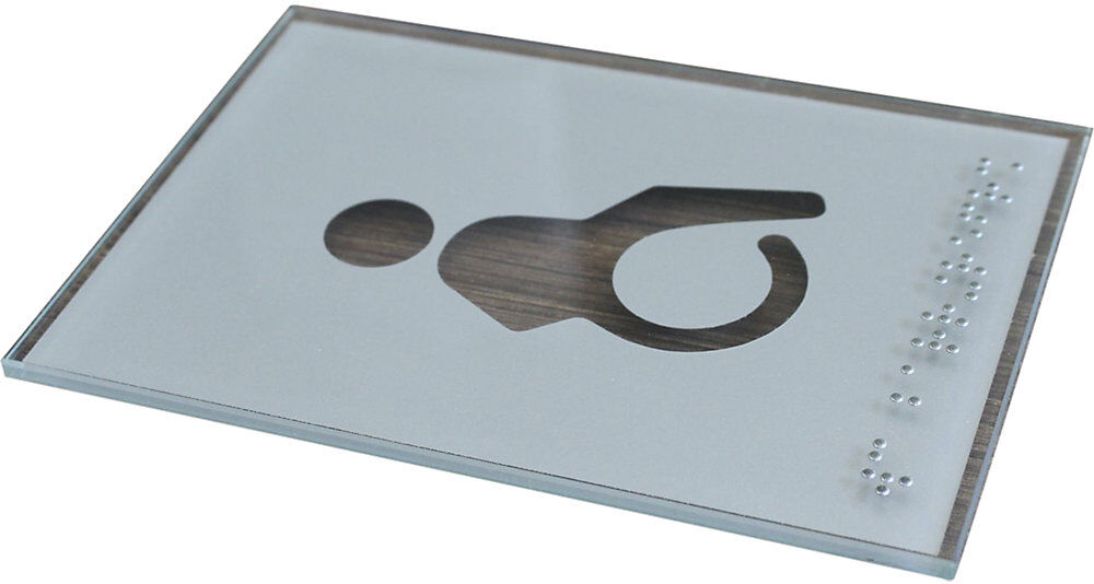 Türschild Piktogramm WC, Braille, HxB 148 x 105 mm, barrierefrei kaiserkraft