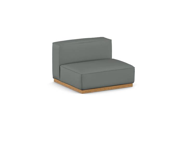 1898 Fauteuil Bergsdal 1,5 places Caleido grey 1240-Frêne teinté chêne, 1,5 places