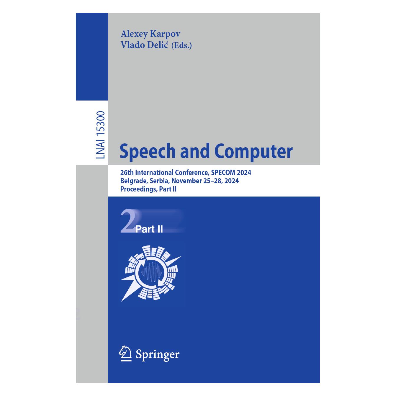 Springer Speech and Computer (Englisch, Softcover, Alexey Karpov, Vlado Delic) (57146779)