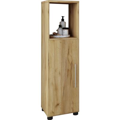 Midischrank VCM "Holz Badmöbel Midischrank Badschrank Bad Flandu", braun (honig, eiche), B:31cm T:30cm, Obermaterial: 100% Holz Wood., Schränke, Midischrank