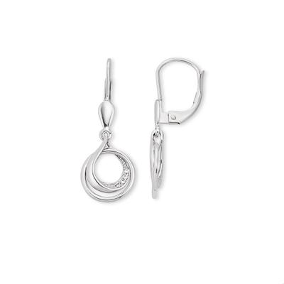 Paar Ohrhänger OROLINO "Gold 585 mit 6x Brillant zus. 0,03ct.", weiß (weiß, weiß), Ohrringe, Damen, one-size, 0,03 SI = kleine Einschlüsse, Gold