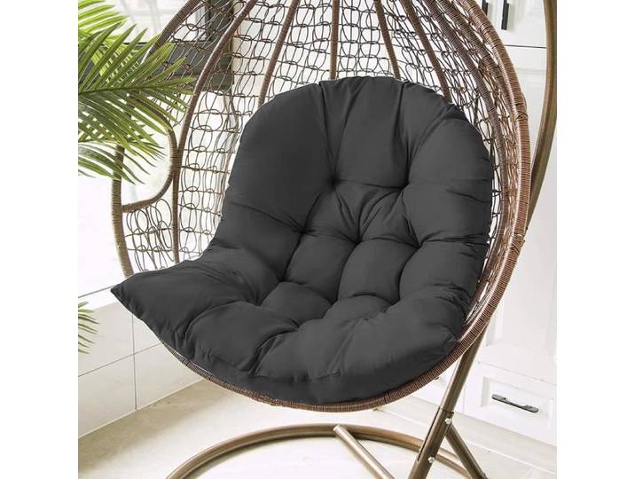Coussin de Chaise Suspendue Coussin de Balançoire WOVTE Coussin de Balancelle Coussin de Siège épais Noir