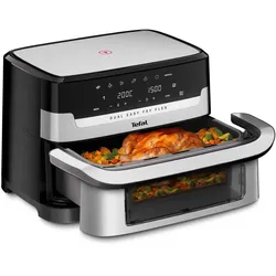 Eigenständig Heißluftfritteuse 9 l  EY922D Dual Easy Fry (Schwarz, Edelstahl) 