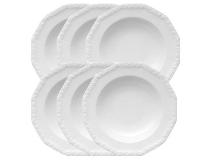 Rosenthal Teller-Set Maria Weiss Pastateller 28 cm Set6, Porzellan