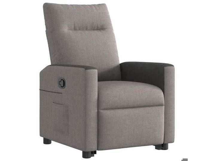 Confortable Fauteuil inclinable Chaise-sofa pour relax taupe tissu__26980