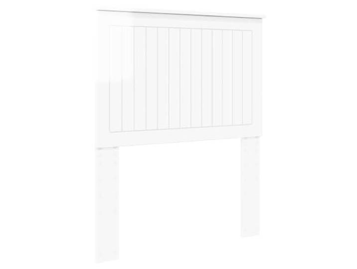 HGLADYU Modernes Kopfteil mit rechteckigem Design in Weiß aus Holzwerkstoff, 80 cm breit