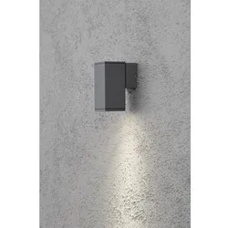 Konstsmide Außen-Wandleuchte MONZA, GU10, anthrazit, Aluminium / Klarglas KON-7908-370