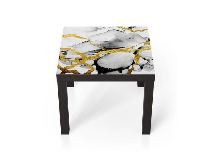 DEQORI Couchtisch 'Goldene Adern', Glas Beistelltisch Glastisch modern