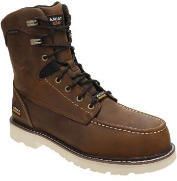 "Ariat Rebar Lift 8"" WP Comp Toe - Mens 14 Brown Boot E2"