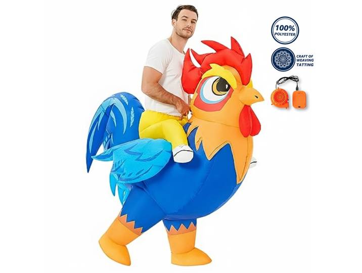 Costume gonflable de poulet pour adultes, Costume de coq, Costume gonflable drôle, unisexe, fête Cosplay, cadeau de vacances