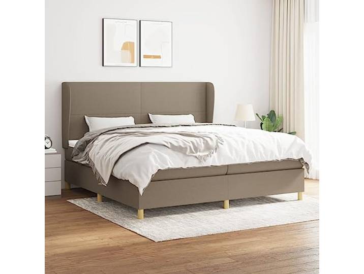RJPLMFV Lattenrost, 200 x 200 cm, Taupe Verstellbarer Kopf, Taschenfedern, mittlere Festigkeit, langlebig, atmungsaktiv