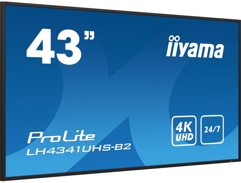 IIYAMA ProLite LH4341UHS-B2 Moniteur professionnel spécial affichage dynamique avec résolution 4K et fonctionnement sans interruption (24/7).