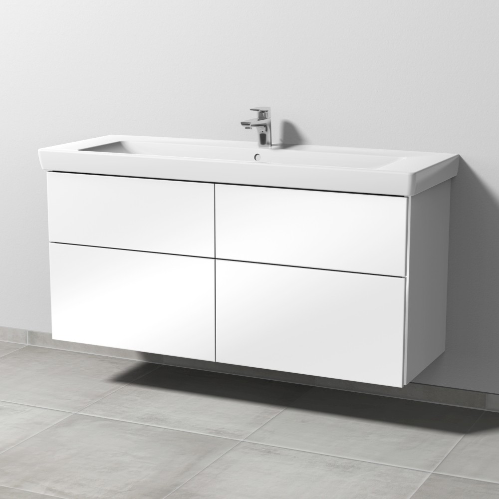 Sanipa 3way Waschtischunterbau zu Villeroy & Boch Subway mit 4 Auszügen, Weiß-Glanz, BS61678 BS61678