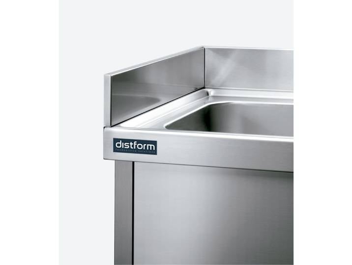 Dosseret Droit en Inox Latéral Amovible pour Plonges - Gamme 600 - Distform