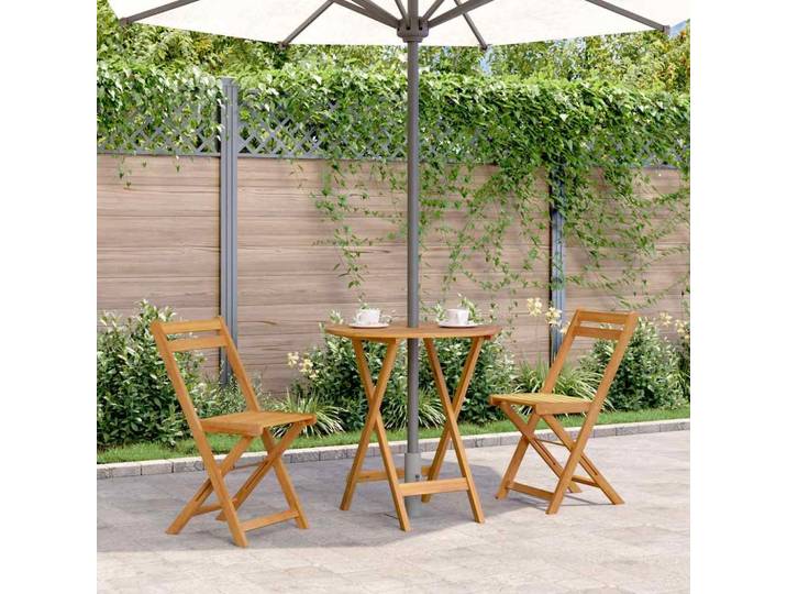 vidaXL Klappbarer Gartentisch 70 cm Massivholz Akazie