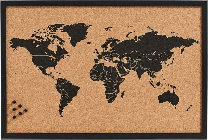 Zeller Pinnwand World 60,0 x 40,0 cm Kork braun