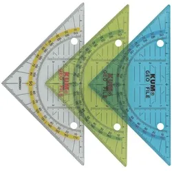 KUM Geometriedreieck 14 cm blau