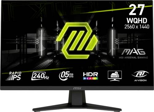 MSI MAG 274QFDE X24 Gaming Monitor EEK F (A - G) 68.6cm (27 Zoll) 2560 x 1440 Pixel 16:9 0.5 ms DisplayPort, HDMI IPS LCD