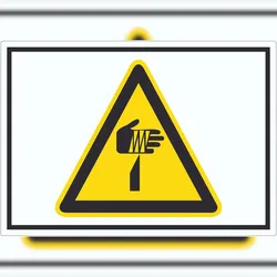 Achtung Spitzer Gegenstand Symbol Aufkleber A1 (594x841mm)