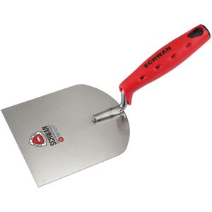 Schwan Maurerkelle 6160512, aus Edelstahl, 120 mm Breite, mit Kunststoffgriff, Stukkateurkelle