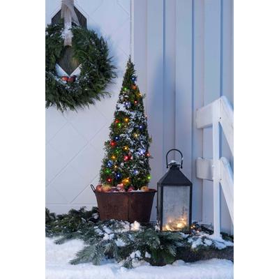 KONSTSMIDE LED-Lichterkette, schwarz, Dioden 80 Stk. Flammen 80 Stk., Gesamtlänge 22,64m, Lichterketten, Micro LED Lichterkette, gefrostet, 80 bunte Dioden