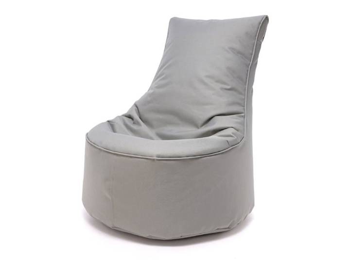 Pouf haut dossier polyester billes polystyrène extérieur/intérieur 65x75 gris Perla Nc13 Ecopuf