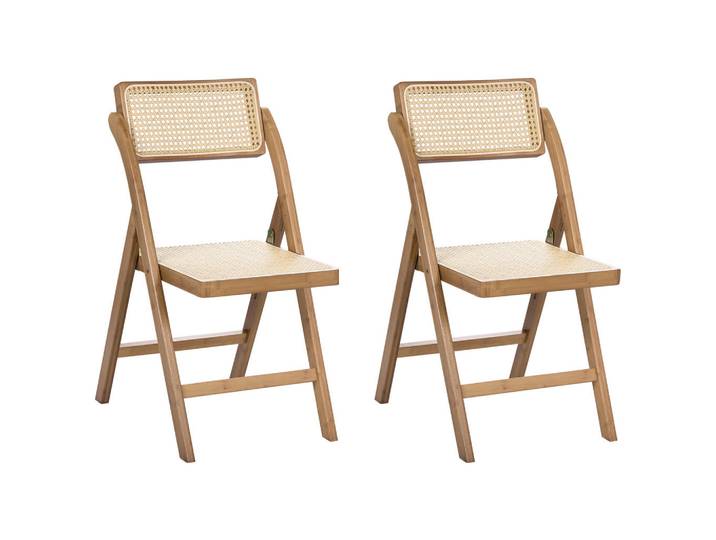 Beliani Esszimmerstuhl Braun Modane, Braun, Beige, Holz, 45x83x54 cm, Esszimmer, Stühle