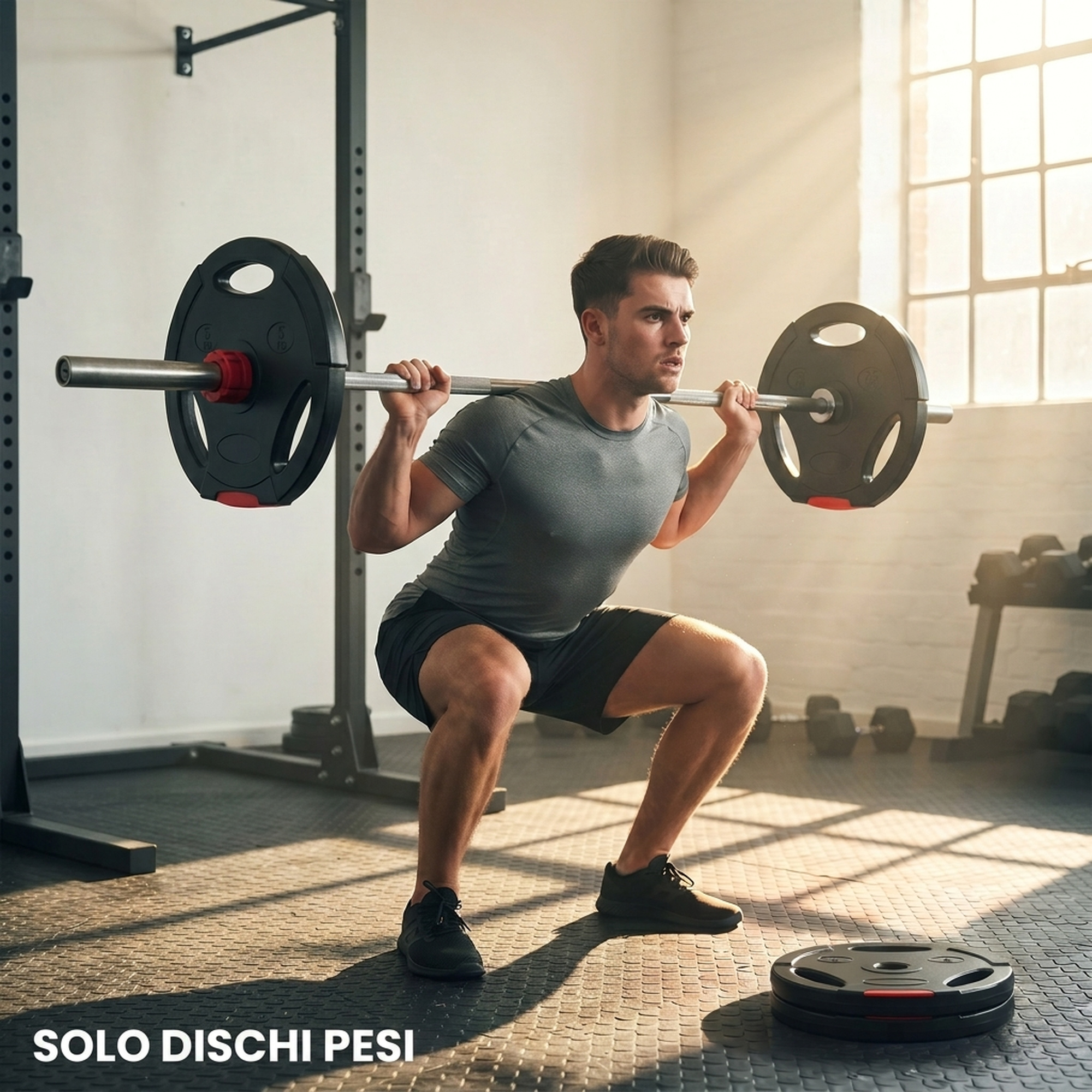 Sportnow Kit Pesi con 2 Dischi da 5 kg e 2 Dischi da 2.5 kg in Polipropilene e Sabbia, Ø27x4.5 cm e Ø24x3.5 cm, Nero   Aosom Italy