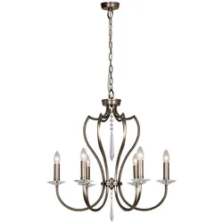 Elstead Lighting, Kronleuchter, Pimlico Kronleuchter E14 6-fach Dunkle Bronze (65 cm)