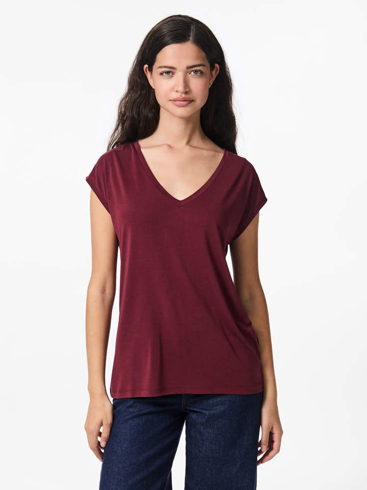 Pieces Shirt in Bordeaux - XS